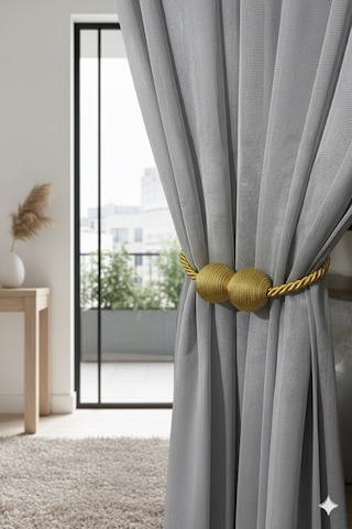 Mıknatıslı Perde Bağlama Aparat Aksesuarı Braçol Gold