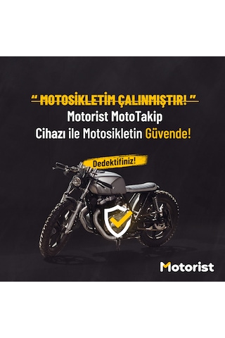 Motorist Motosiklet Takip Sistemi 12 Ay + Siren/buzzer Motorda S