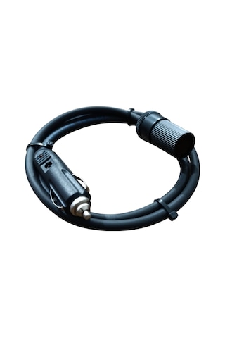Araç Çakmaklık Uzatma Kablosu 12-24 Volt 16 Amper 2 X1,5mm Ttr Bakır 1 Mt-siyah