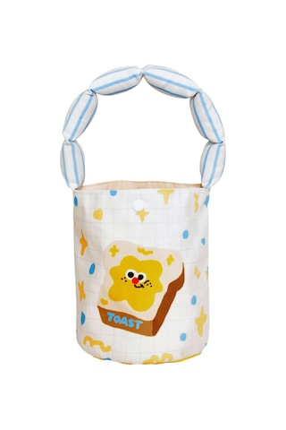 Homyl Kadın Kova Çantası Taşınabilir Çanta Günlük Sevimli Ekmek Deseni