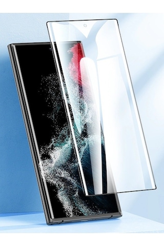 Logis Samsung Galaxy Uyumlu S23 Ultra Tam Kaplayan 5d Antistatik Ekran Koruyucu Cam