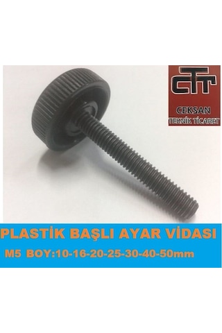 Kelebek Başlı- Plastik Başlı M5 Çelik Vidalar 10 Adet 40 MM
