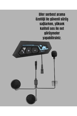 Ceylan Adam Bluetooth 5.0 Motosiklet Kask Kulaklık Eller Serbest Ve Müzik Özellikli