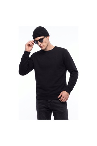 Mustang Siyah Erkek Basic Nakışlı Sweatshirt M6wm-swt1590