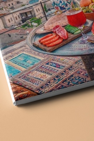 Webstyle Sayılarla Boyama Seti Kasnaklı Kapadokya'da Meyve Kefyi 50 X 65 Cm