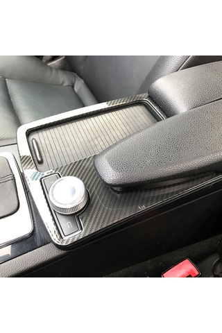 Reedark Mercedes-benz C180 C200 W204 Sol Şanzuman Kolu Dinlendirme Kutusu Dekoratif Kaplama - Gümüş Renk