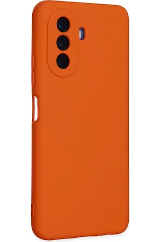 Uray Store Huawei Nova Y70 Kılıf Nano İçi Kadife Silikon - Turuncu