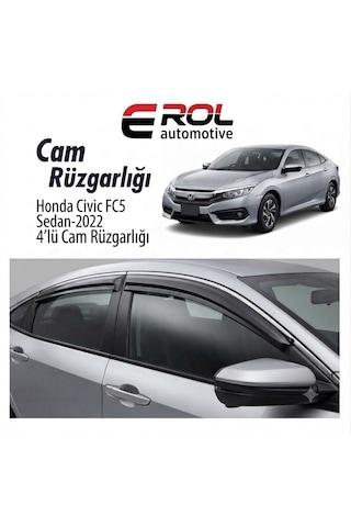 Honda Civic Fc5 2016-2022 4'lü Sedan Mugen Cam Rüzgarlığı
