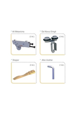 Sürgü Kapak Tekeri Gama 1 Takım