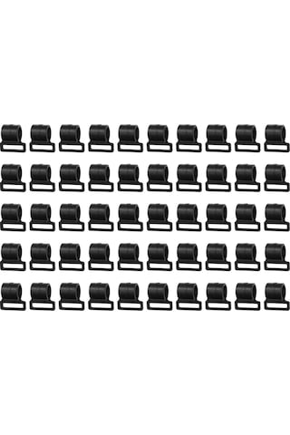 Homyl 50 Adet Çadır Direği Klipsleri Sağlam Asma Klipsi Araba Siyah