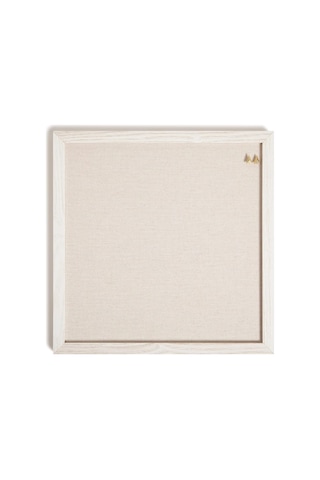U Brands Rustik Keten Bülten Tahtası, 35,56 Cm X 35,5 Cm, Beyaz Ahşap Stil Çerçeve, Endüstriyel Sınıf Sabitleme Genel