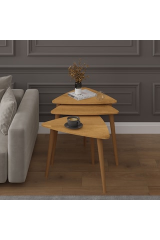 3 Lü Üçgen Zigon Sehpa Ahşap Ayaklı-sehpa02-petra