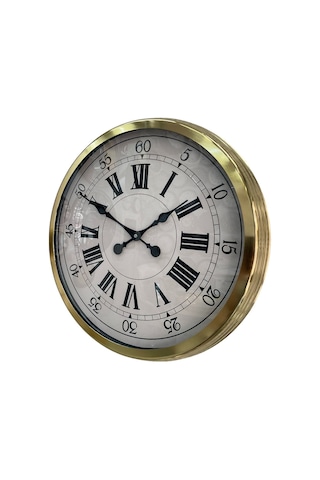 60 Cm Gold Metal Dekoratif Roma Rakamlı Duvar Saati 11 31355117