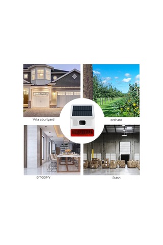 Neevoyu Güneş Enerjili 433mhz Ip65 Su Geçirmez Alarm: Kızılötesi Hareket Algılayıcı, 100db Ses Ve Işık, 1000ma Batarya, Dış Mekan Güvenliği