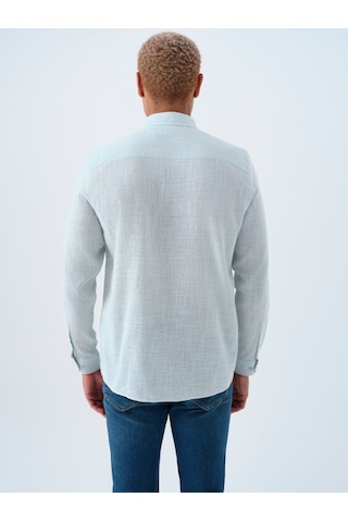 Regular Fit Erkek Gömlek U.kol Mint Yeşili