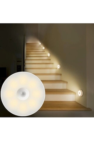 Ceylan Adam V-009 Hareket Sensörlü Usb Şarjlı Led Işık Lamba-oda, Mutfak, Salon Ve Merdiven Işıkland