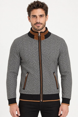 9021 Dewberry Erkek Sweatshırt-balıksırtı Siyah-2