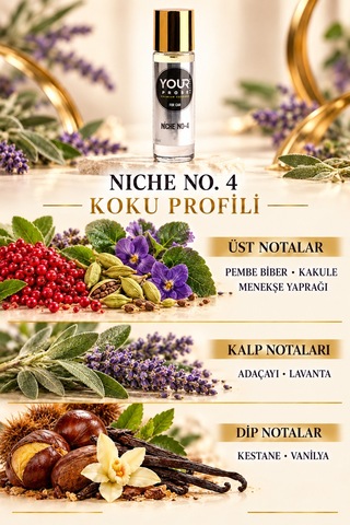 Your Prose Niche No. 4 Erkek Sprey Parfüm 30 Ml Baharatlı Ve Vanilyalı Koku, Kişisel Ve Araç Kullanımı - 8690352298789sw Baharat
