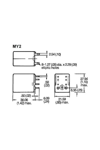 Omron My2In 24V Dc 10A 2 Kontak Ledli Röle