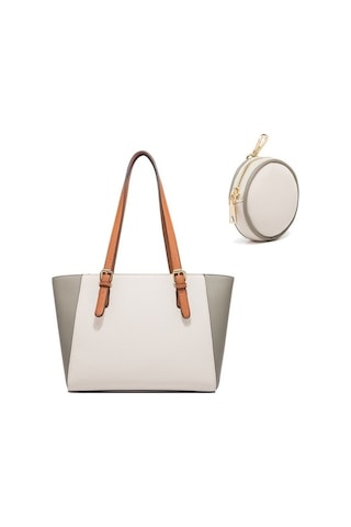 Wondernest 3'ü 1 Arada Moda Çapraz Tasarım Bayan Çapraz Büyük Kapasiteli Çanta Beyaz Beyaz