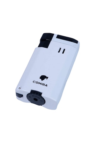 Cohiba Çift Torch Pürmüz Beyaz Puro Çakmağı - Tr8933