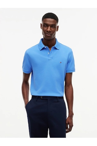 Tommy Hilfiger Polo Yaka Pike Erkek T-shirt Mavi