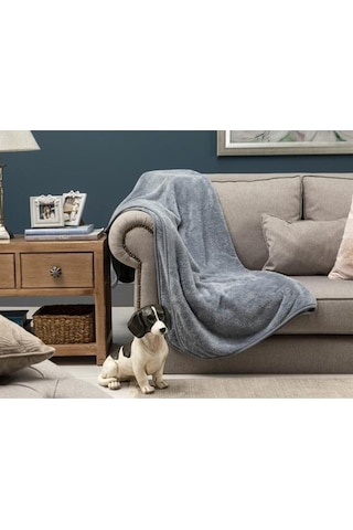 Mulberry Wellsoft Televizyon Peluş Polar Tek Kişilik Battaniye Gri 170 x 230