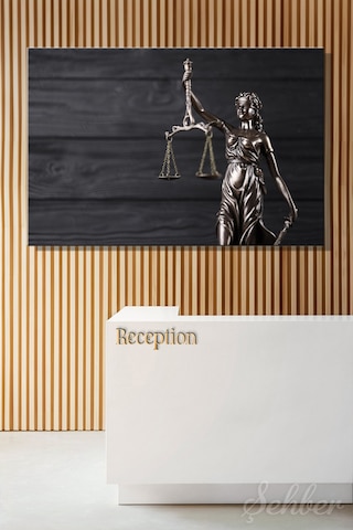 Kanvas Tablo Adalet Tanrıçası Themis Lady Justice Yatay Duvar Tablosu - 4790 Çok Renkli