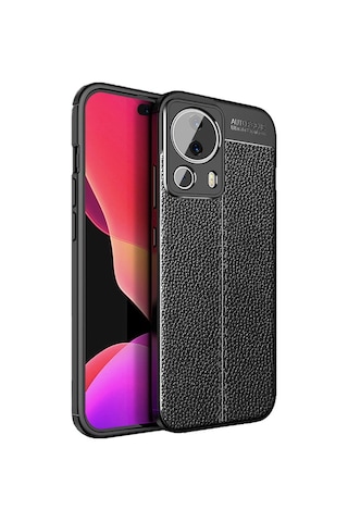 Xiaomi Uyumlu Mi 13 Lite Kılıf Zore Deri Görünümlü Niss Silikon Kapak