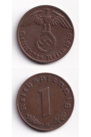 Almanya Nazi Almanyası 1 Reichspfennig 1937-39, Çt/ççt Eski Madeni Para