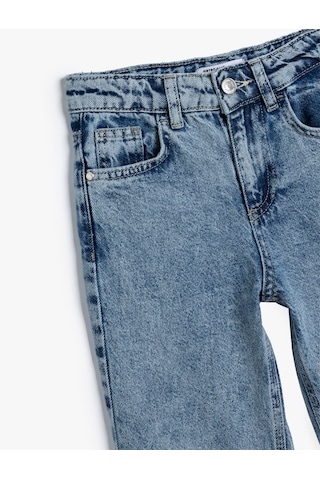 Koton Kot Pantolon Beli Ve Paçası Lastikli Pamuklu - Jegging Jean Koyu İndigo 5wkg40090ad Koyu İndigo