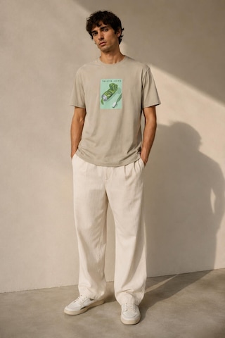 Alexandergardı Baskılı T-shirt Bej