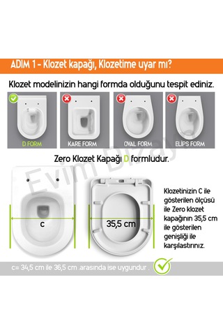 Aqua Bagno Zero Yavaş Kapanan Klozet Kapağı - Duroplast