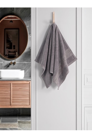 %100 Cotton Saç Havlusu Maura 50x90 Cm Gri