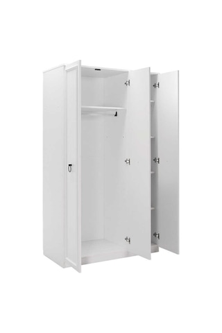 Hampton 3 Kapılı Gardırop-mat Beyaz 103x185x52 Cm Gxyxd