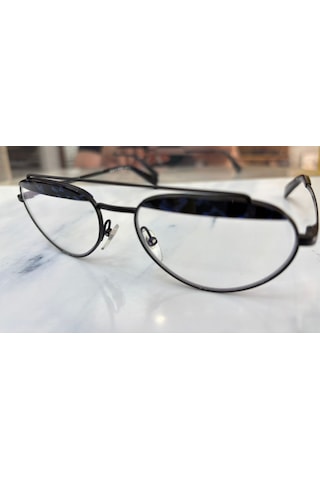 Alain Mikli A04016 004/80 56ekt Large Beden Unisex Mavi Işık Korumalı Gözlük Siyah