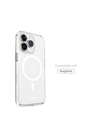 Vonmahlen Apple iPhone Uyumlu 15 Pro Max Şeffaf Sert Magsafe Kılıf