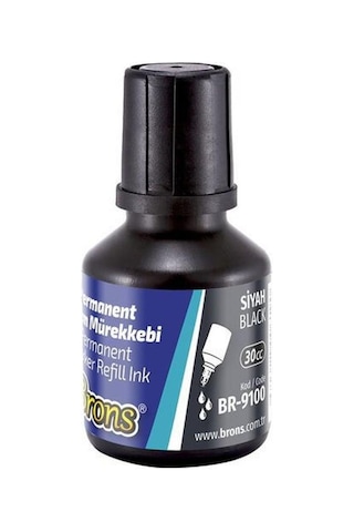 Hi-Text Kesik Uçlu Markör Permanent Kalem 3 Adet Siyah 30 ML