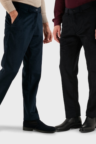 Buratti Normal Bel Regular Fit Düz Paça 2'Li Paket Erkek Kadife Pantolon 645Merlins2 Lacivert-Siyah
