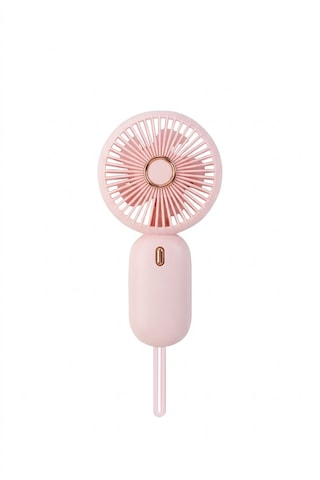 Taşınabilir Mini El Fanı Şarjlı Vantilatör Pembe Type-c Fn-65
