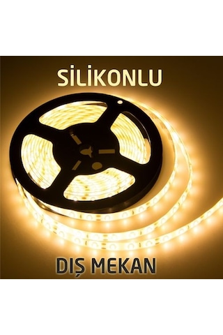 5 Metre Silikonlu Dış Mekan Şerit Led