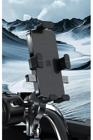 360 Koruma Bisiklet Motorsiklet Scooter Atv Motosiklet Gidon Bağlantılı Telefon Tutucu Tutacağı
