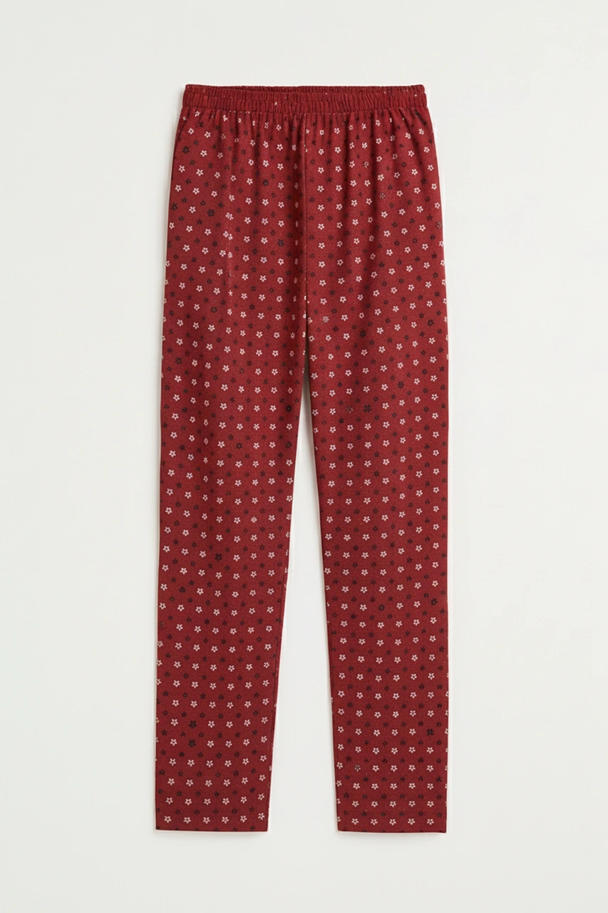 Erkek %100 Pamuk Cepli Ekose Pijama Altı Desen 10 040 Desen 10