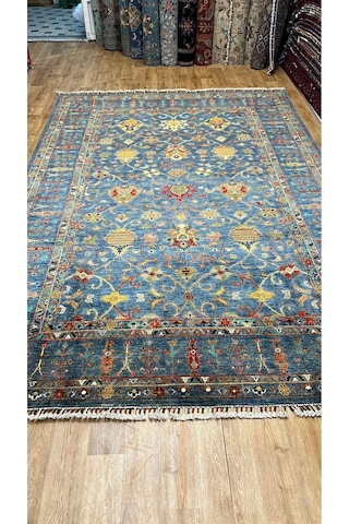 El Dokuma Afghan Halısı Mor
