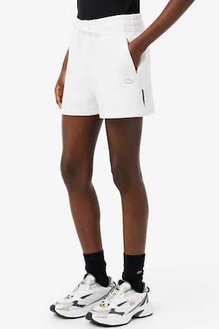 Lacoste Women's Cotton Jersey Shorts Kadın Pamuklu Şort Beyaz Beyaz