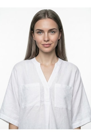 LOFT Loose Fit Kadın Gömlek K.kol Lf2043546 Q1.v1 Beyaz