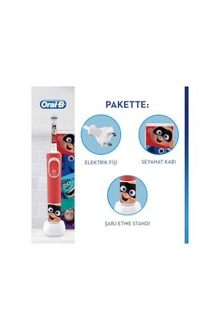 Oral-B D100 Pixar Özel Seri Çocuklar İçin Şarj Edilebilir Diş Fırçası