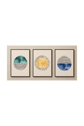 Minimalist Geometrik Sanatsal Çerçeveli Tablo - Çerçeveli Poster