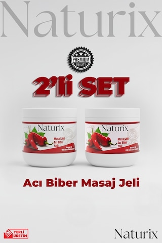 Naturix Paprika Biberli Balsam Masaj Jeli 2 x 500 ML
