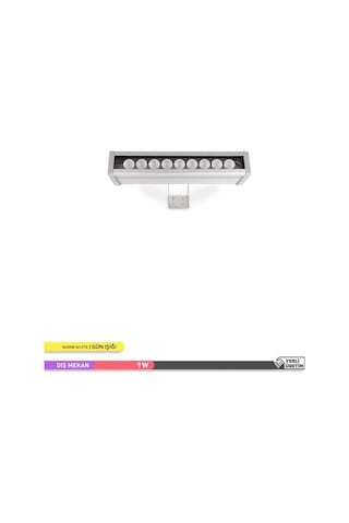 ACK LED Wallwasher 3000K Gün Işığı 9W 276mm